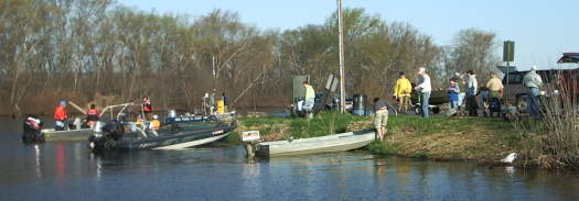 Boats at landing early in the morning